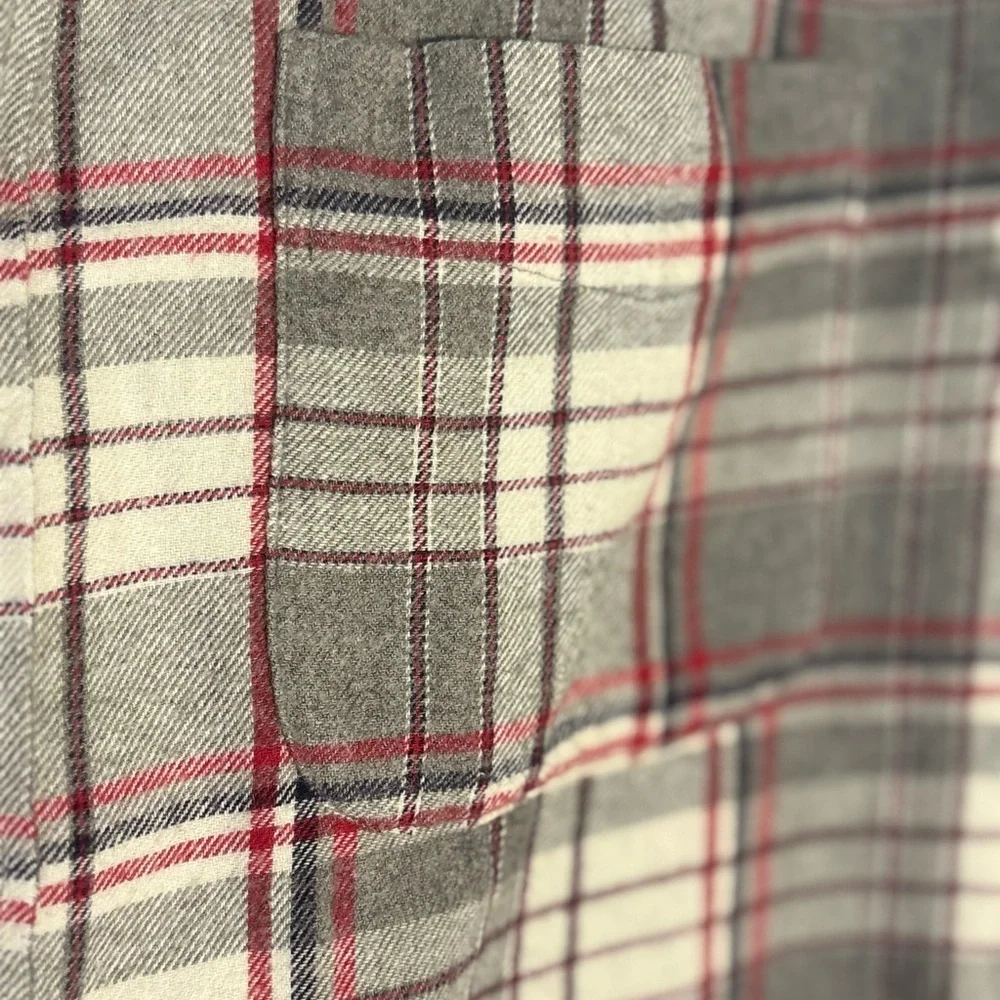 J.Crew Flannel Shirt Mens Medium Classic Fit Plaid Cotton Casual Preppy Gorpcore